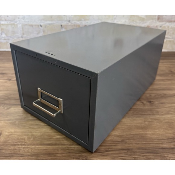 Steelmaster Other - Vintage Steelmaster 5x8 Steel Index Card File Drawer Gray Metal Cabinet USA